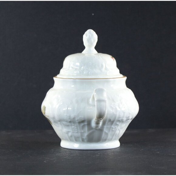 Sugar Bowl & Lid Ivory Rose Sanssouci ROSENTHAL Classic Made in Germany 1950s - Picture 6 of 12